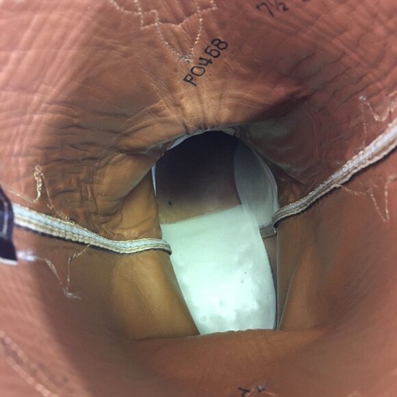 Lucchese P0468 Vintage Roper Classic Brown Cowboy Boots Mens 7.5 E - Picture 10 of 12